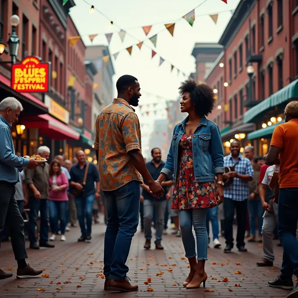 Классическая американская машина на фоне зданий Нэшвилла.