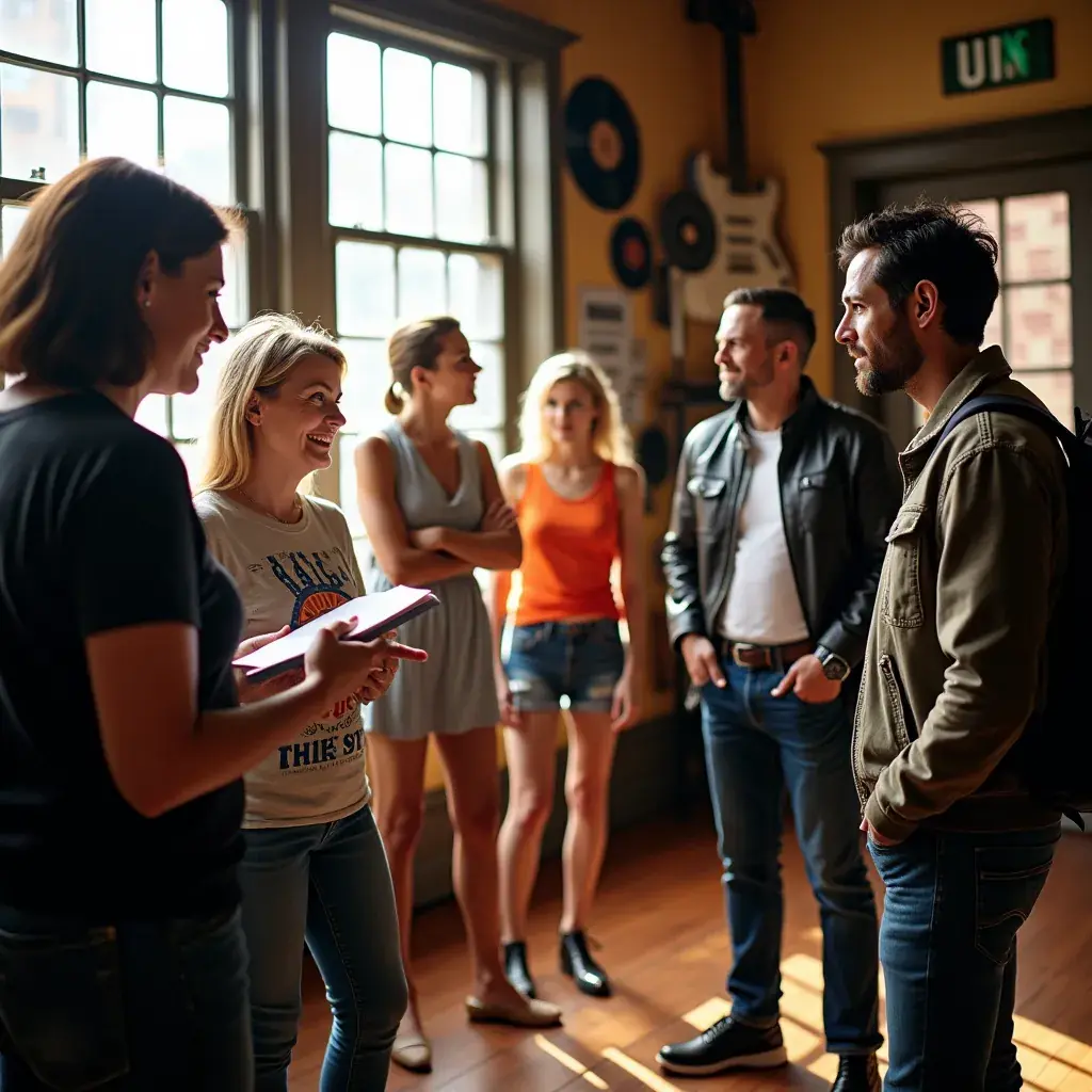 Музыкант на улице, исполняющий блюз на гитаре в Мемфисе.